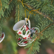 Load image into Gallery viewer, Tea Party Favor. Escort Cards, Teacup Christmas Ornaments
