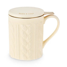 Load image into Gallery viewer, Annette™ Knit Ceramic Tea Mug &amp; Infuser By Pinky Up