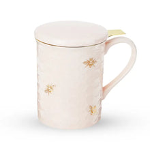 Load image into Gallery viewer, Annette Honeycomb Ceramic Tea Mug &amp; Infuser