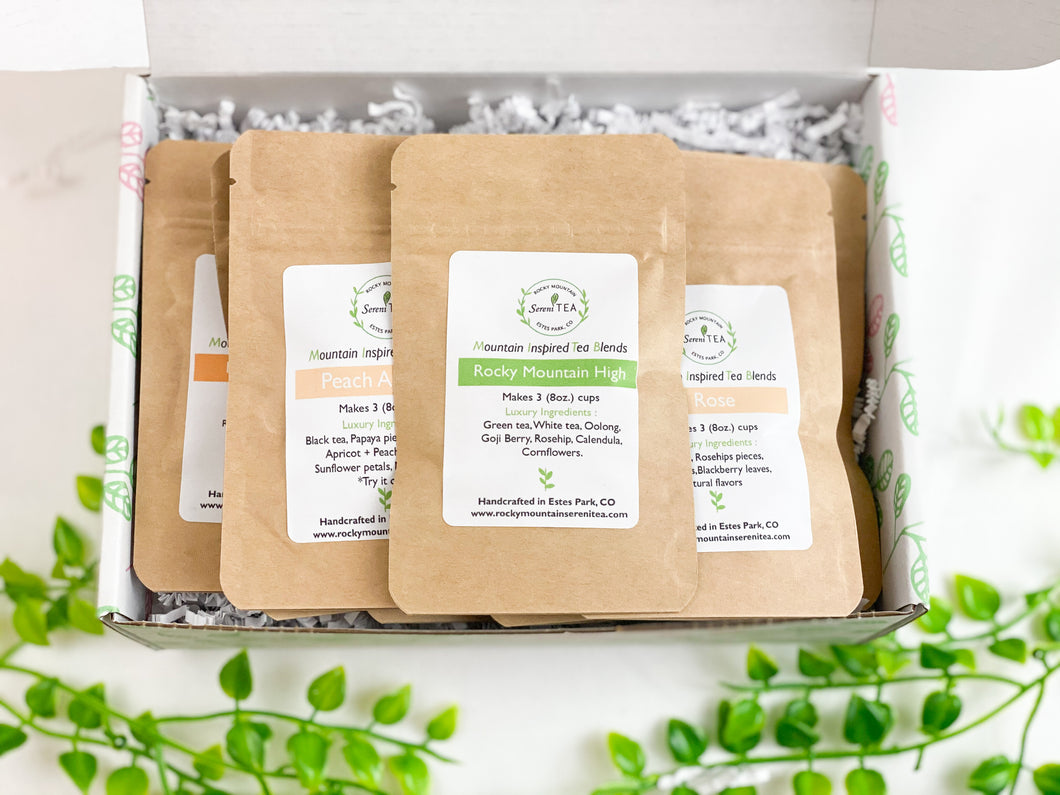 Flavored black tea and Chai tea sampler box