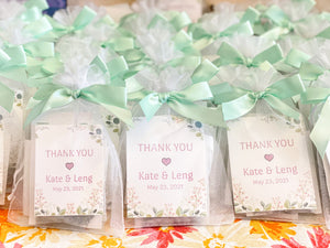 Personalized tea favor